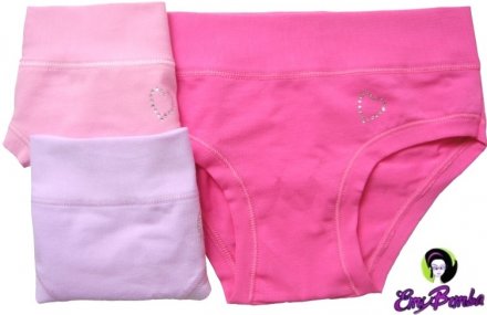 Emy Bimba kalhotky dívčí jednobarevné 659 tm.růžová 